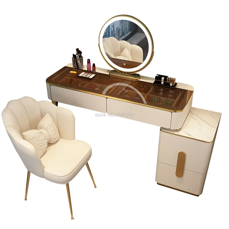 Mirrors Makeup Dressing Table with Drawer Lighting Led for Living Room Bedroom