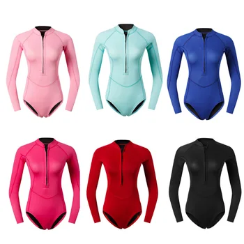 2024 Women's 2MM Neoprene Snorkeling Wetsuits Keep Warm Scuba Water Sport Spearfishing Surfing Diving Suit Bathing Swimwears 5