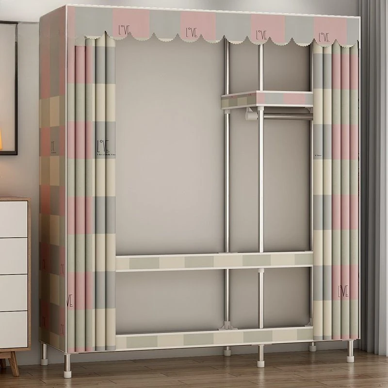 Simple-Bedroom-Wardrobe-Thickened-Cloth-Closets-With-Durable-Steel-Pipe ...