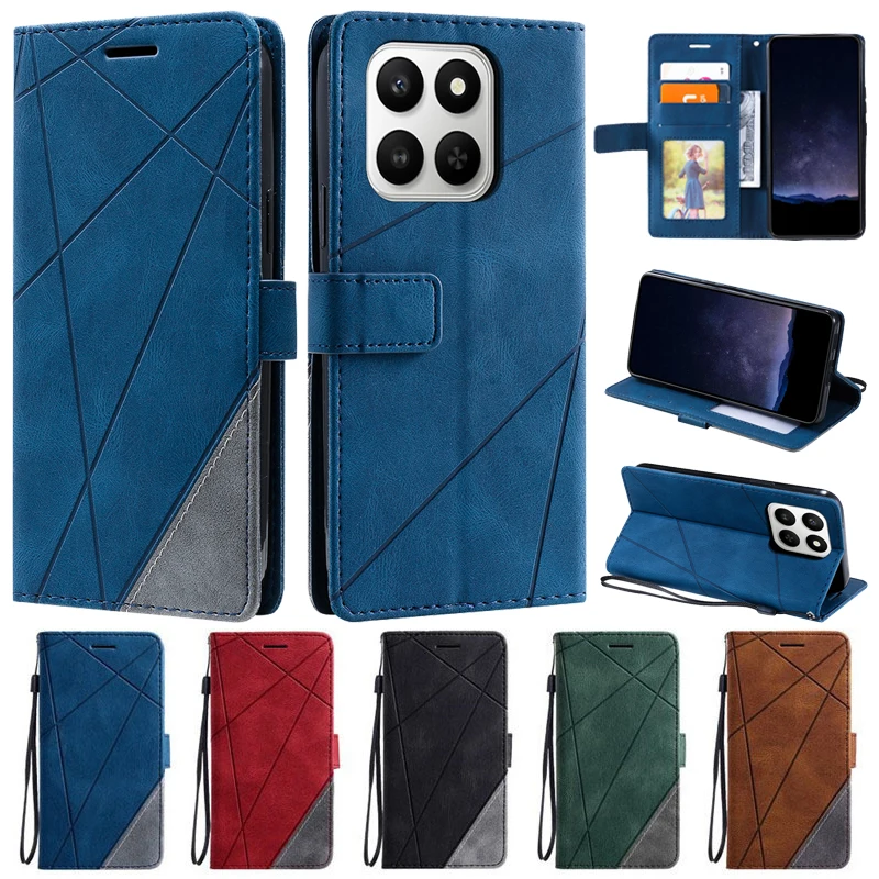 Luxury Flip Wallet Leather Case for Honor 400 Smart Cover