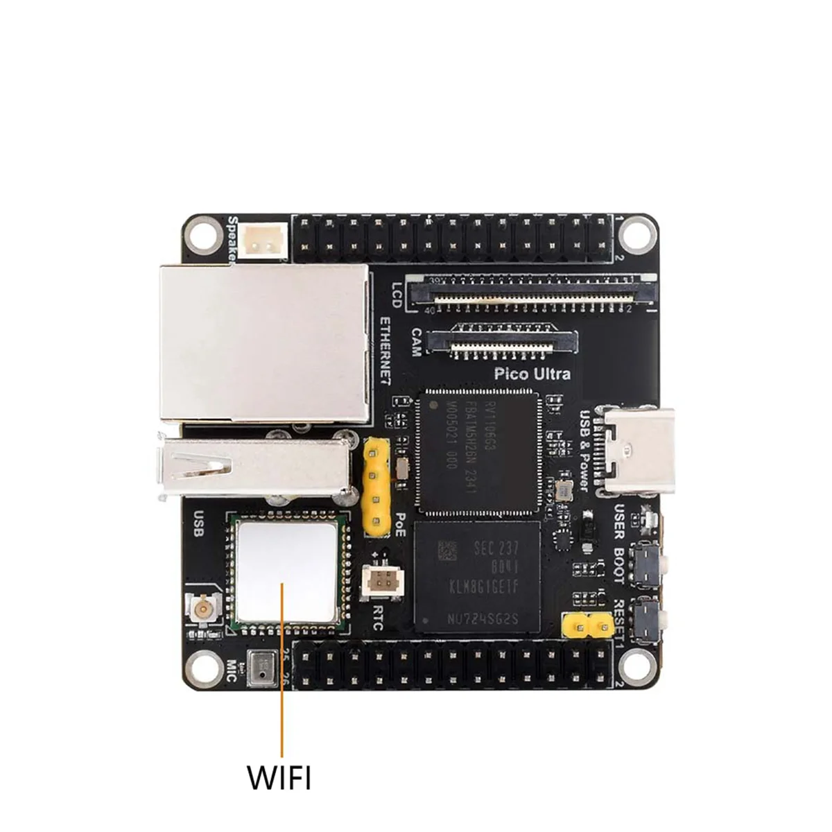 울트라 WiFi 개발 보드용 A64I RV1106 RISC-V Linux WiFi6+BT5.2 8G EMMC는 PoE 이더넷 전원 공급 장치를 지원합니다.