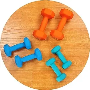 BalanceFrom Colored Vinyl or Neoprene Coated Dumbbell Set with Stand,  32-Pound Set with Stand, 3LB, 5LB, 8LB Pairs - AliExpress