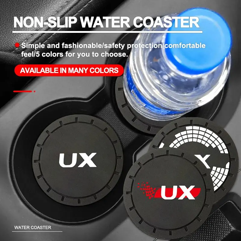 

Car Coaster Water Cup Non-Slip Silica Gel Pad Holder Mat For Lexus UX 250h 200 300e 2024 f sport 2020 2023 2019 Accessories