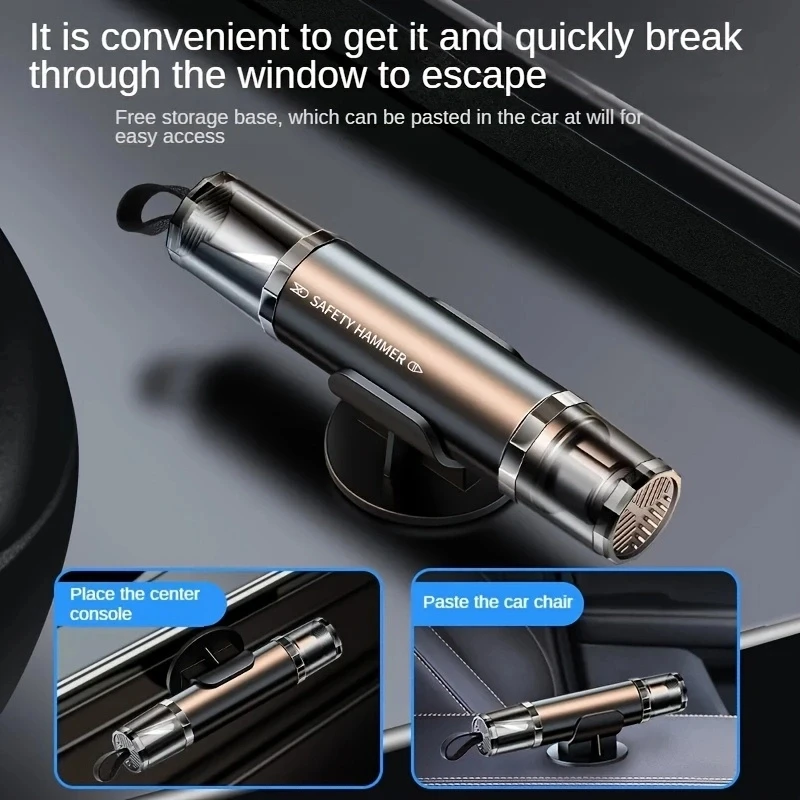 

1pc Life-saving Car Safety Hammer: Portable Window Breaker & Seat Belt Cutter for Emergency Escape