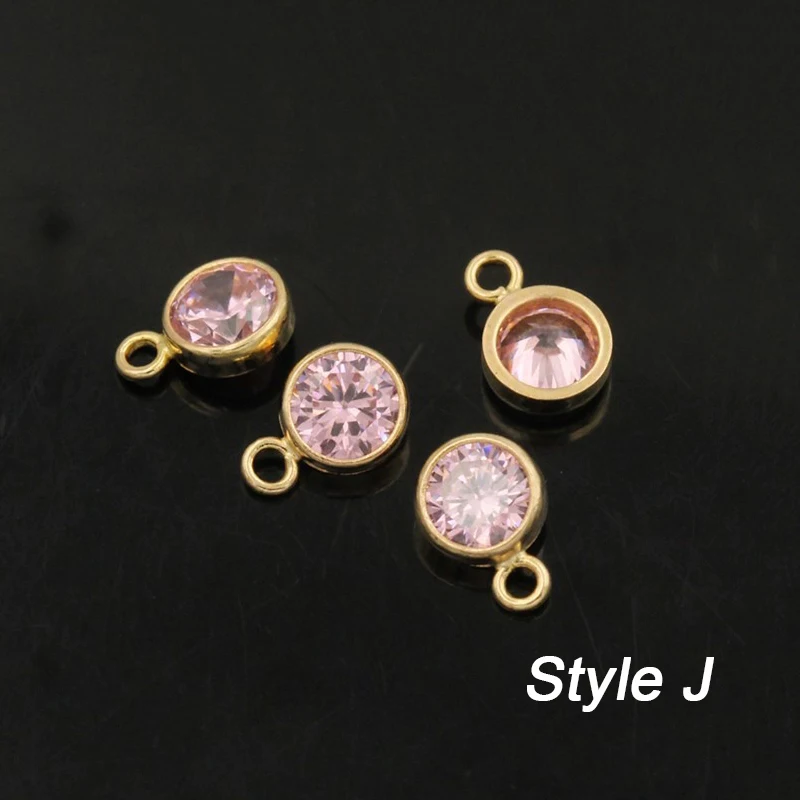 14K Gold gefüllt 3/4mm CZ Stein Lünette Tropfen Stein Charms für Halskette Armband Komponenten Stecker Großhandel DIY Schmuck Erkenntnisse – Detail 22