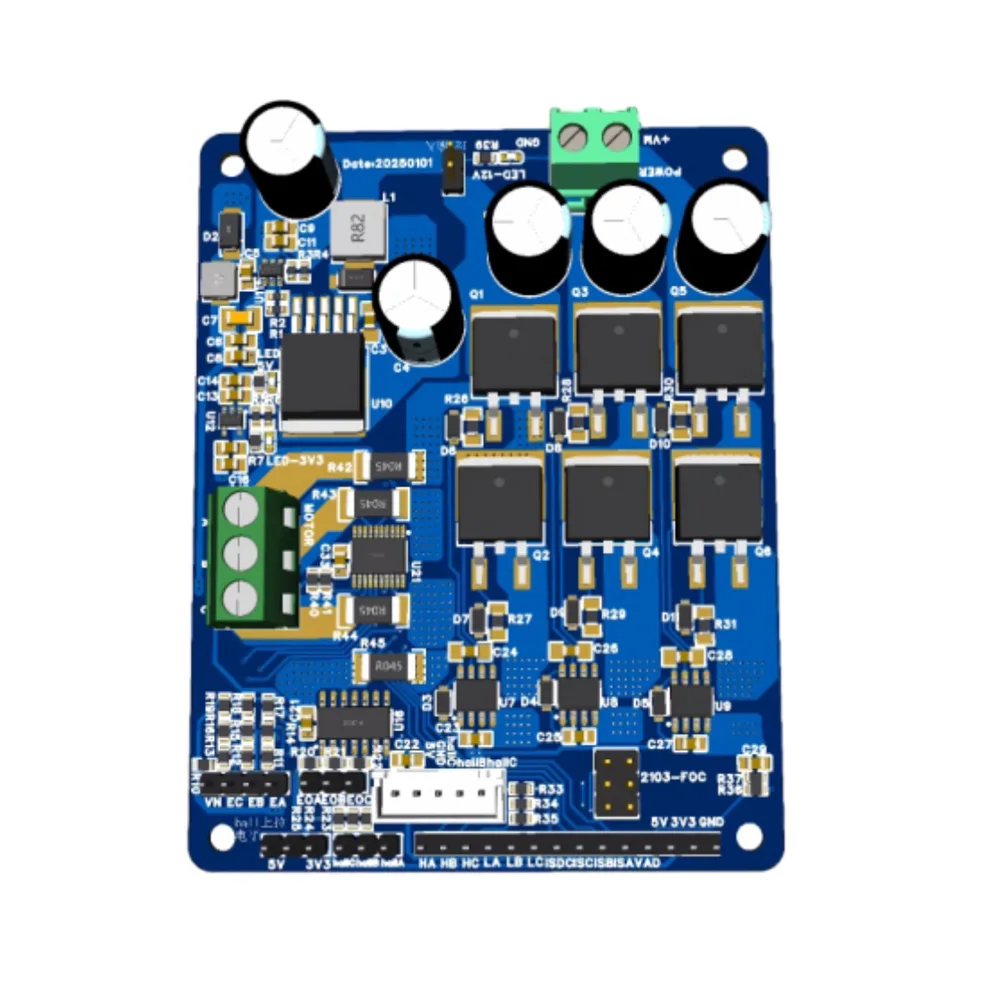 Motor Drive Board,FOC Motor Development Board Drive Module Six-step Commutated Brushless VVVF 3-phase Asynchronous