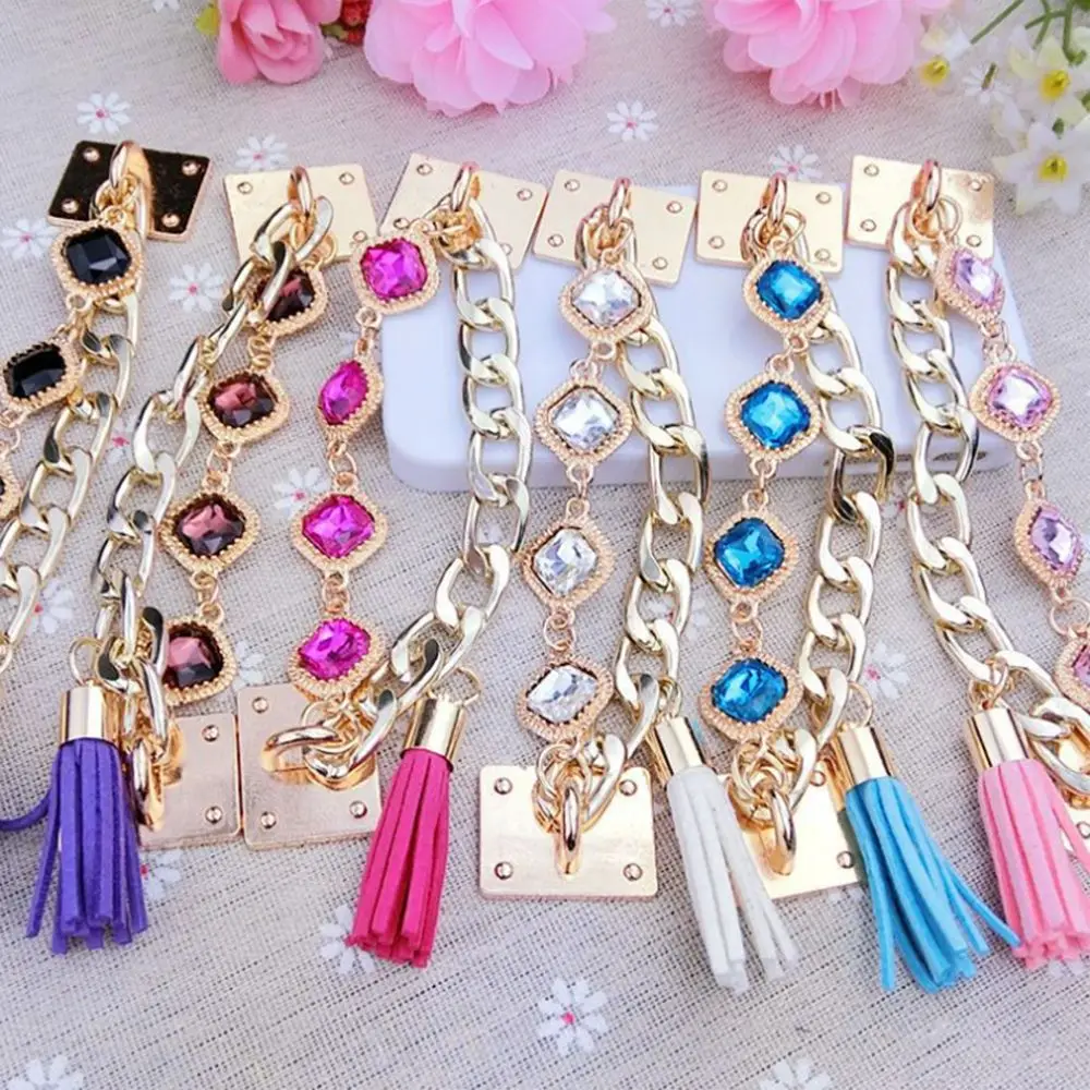 Elegant Rhinestone Beaded Phone Lanyard and Charm Accessory