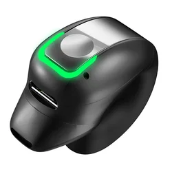 Wireless Bluetooth Headset with Microphone - Sports HiFi Stereo Ear Clip with Touch Control (Black)