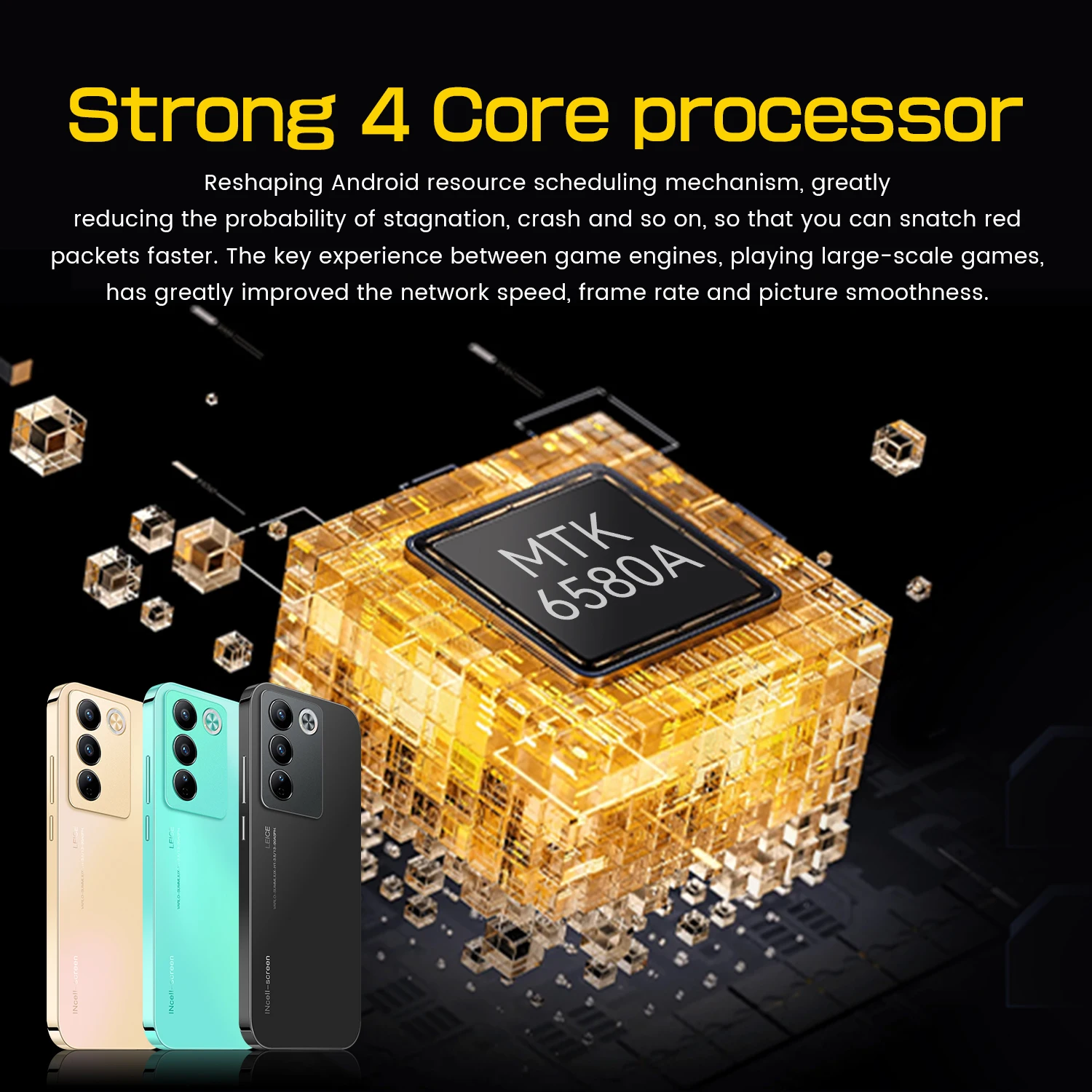 FUFFI Note 13 Pro,Smartphone Cellphones Android ,6.5 inch Screen,4+64GB,5+13MP,Mobile phone,4500mAh Google Play Store,Phone 3