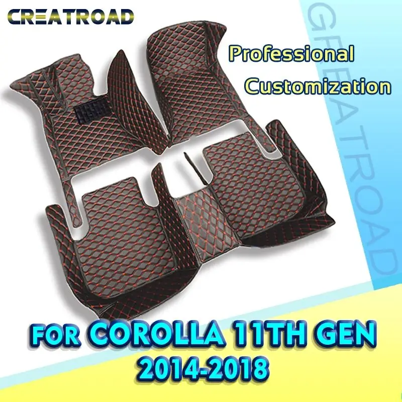 

Автомобильные коврики для Toyota Corolla, 11 поколение, негибридные, 2014, 2015, 2016, 2017, 2018, автомобильные коврики на заказ, аксессуары для интерьера