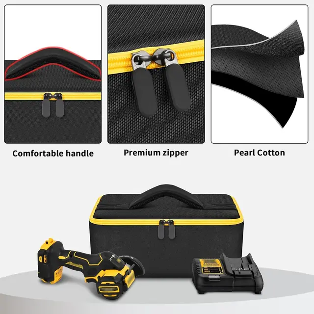 Bag Compatible with DEWALT 20V MAX Cut Off Tool 3 in 1 Brushless (DCS438B), Storage Case Carrying Holder Organizer 4