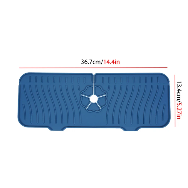 Szilikon Mosogató Csaptelep Fröccsöntő Szőnyeg Vízfogó Fogantyú Csepegtető Tálca Leeresztő Szárítópad A Konyhai Fürdőszoba Mosogatóhoz - Image 6