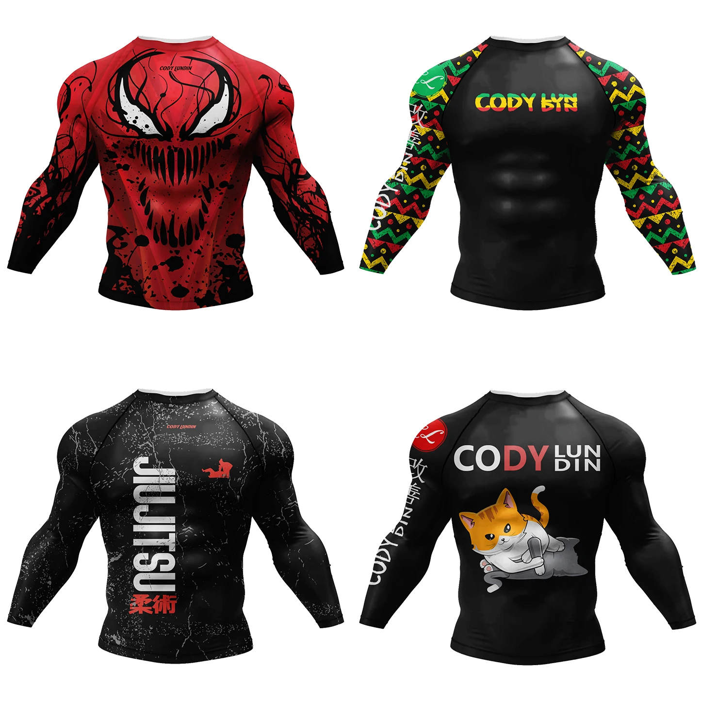 thumbnail image 2 of Camiseta Jiu Jitsu Rashguard MMA de alta calidad para hombre, camisetas de boxeo BJJ Rashguard, camisetas de sublimación de manga larga, ropa deportiva, 2 of 5