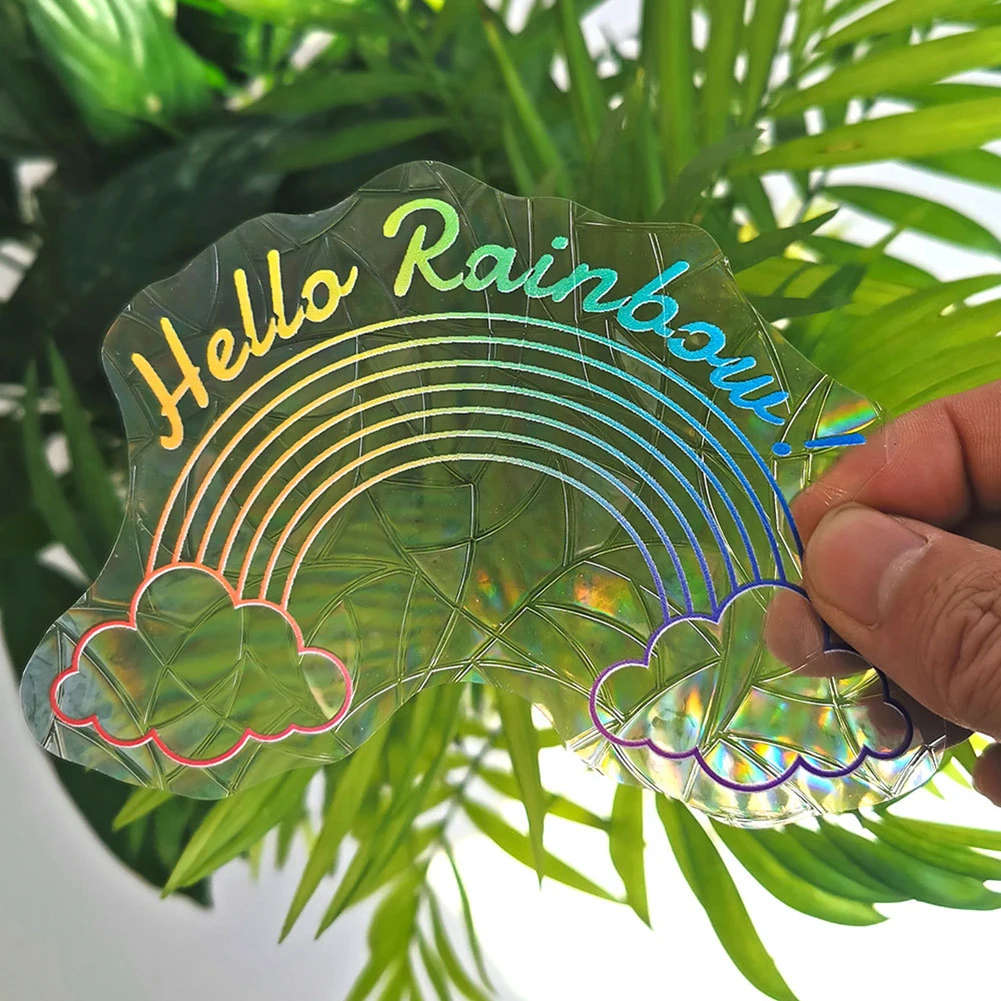 3D rainbow sun catcher wall stickers light catcher PVC window film self adhesive decal motorcycle sticker home decor