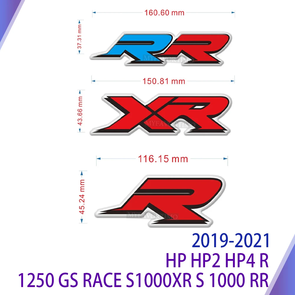 For BMW FOR HP HP2 HP4 R 1250 GS Race S1000XR S 1000 RR S1000RR Stickers Side Protection Tank Pad Emblem  2019 2020 2021