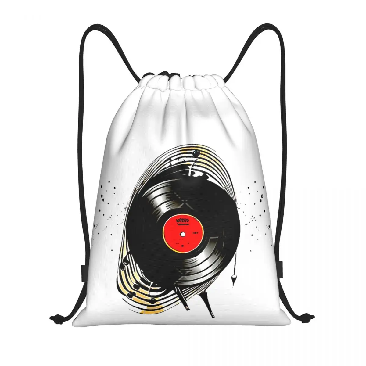 

Drawstring Bags Gym Bag Vinyl LP Music Record Sunset 4 Travel Graphic Backpack Knapsack Modern drawstring design Funny Novelty