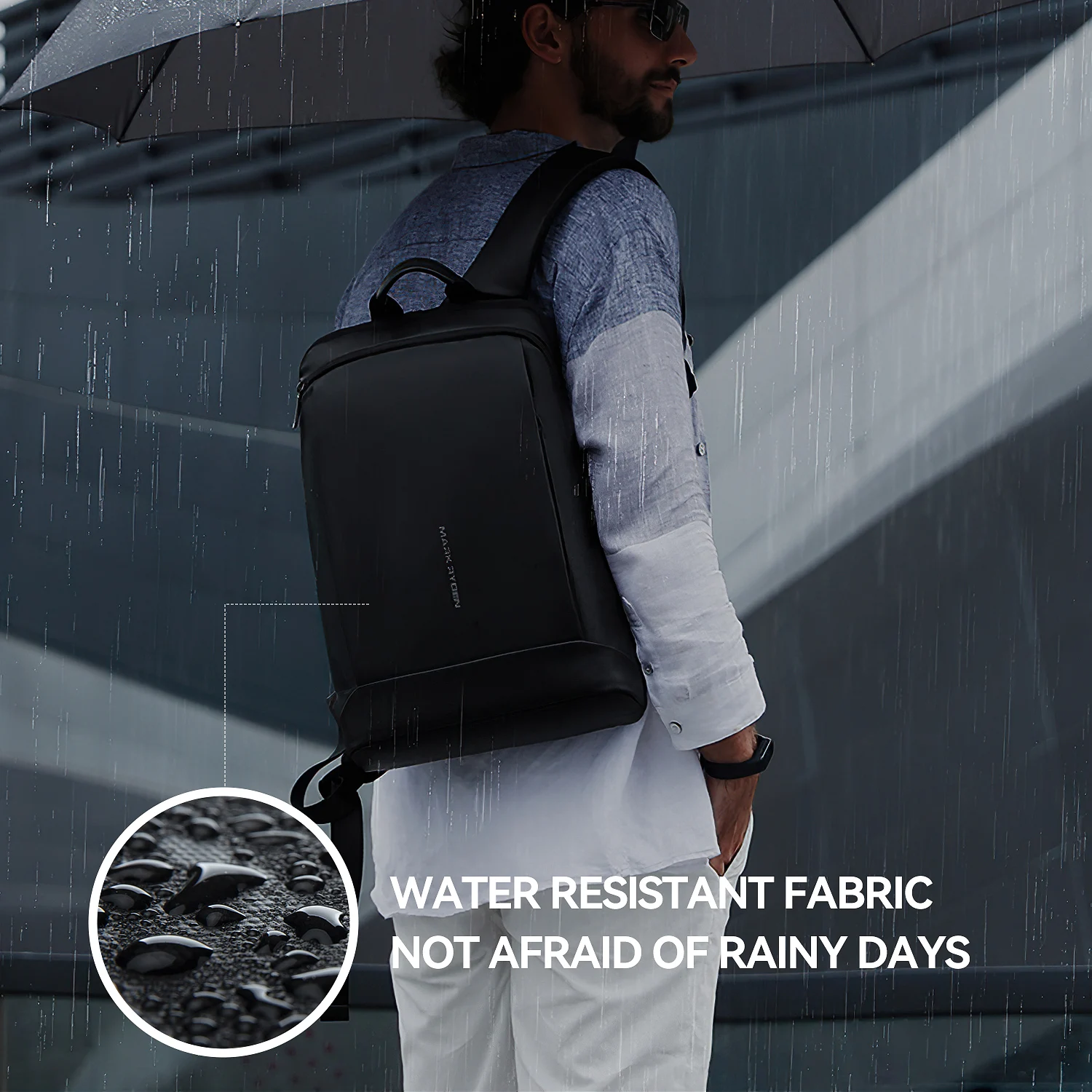 Mark Ryden Lightweight Portable Backpack Student Men's Stylish Backpack 15.6" Notebook Sling