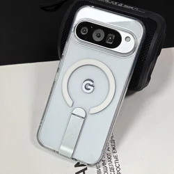 Durable Matte Metal Bracket for Magnetic Charging Stand - Shockproof Acrylic Phone Cover (Clear)