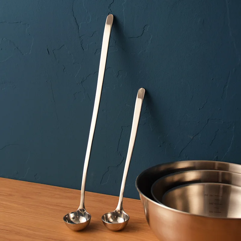 Ladle Measuring Spoon Spice Spoon Flavored Honey 304 Stainless Steel Lengthening and Thickening Kitchen Home
