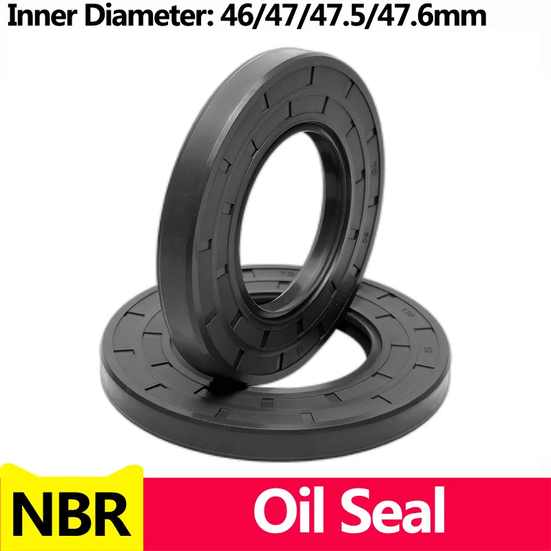 

NBR Framework Oil Seal TC Nitrile Rubber Cover Double Lip with Spring for Bearing Shaft,ID*OD*THK 46/47/47.5/47.6mm