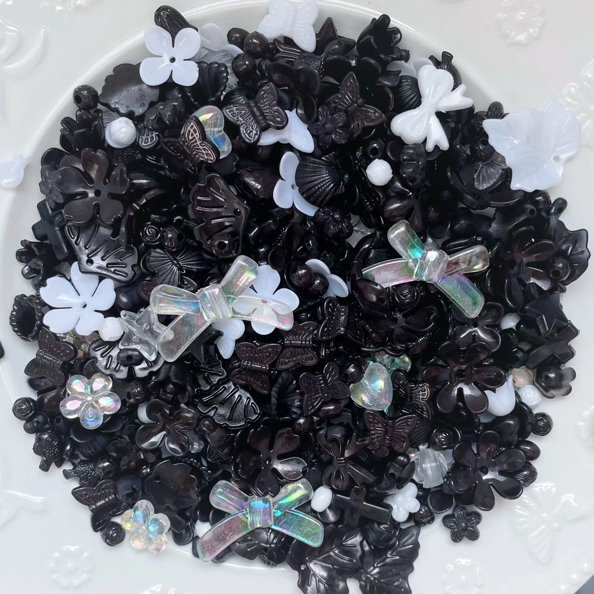20/50g Acryl Gemischt Zufällig Y2K Stil Lose Spacer Perlen Für DIY Handgemachte Armbänder Halsketten Schmuck Machen liefert Material – Detail 6