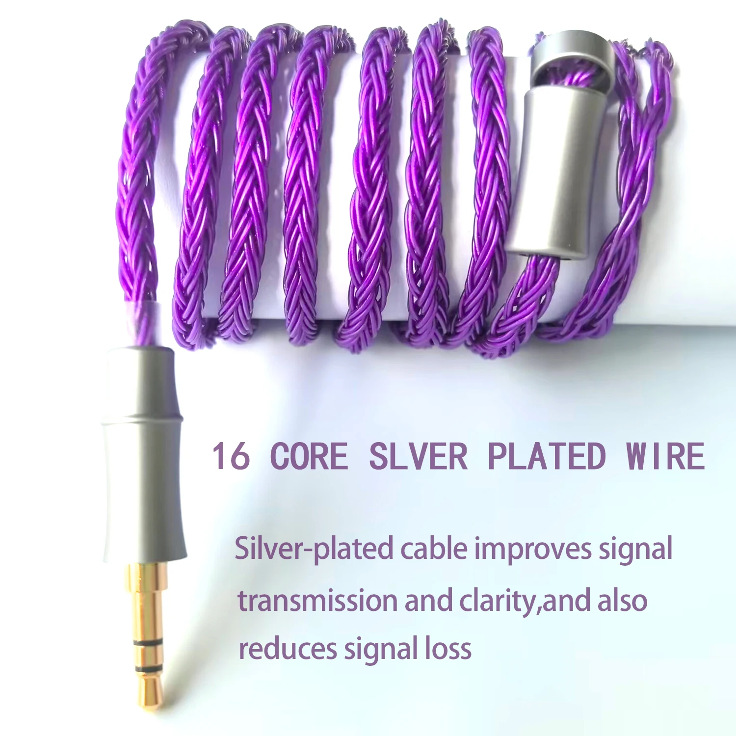 IEM Cable 16 Core Silver Plated Earphone Upgraded Cords 0.78 2Pin 3.5mm Standard 4.4mm Balanced 1.5m in Ear Monitor Cable