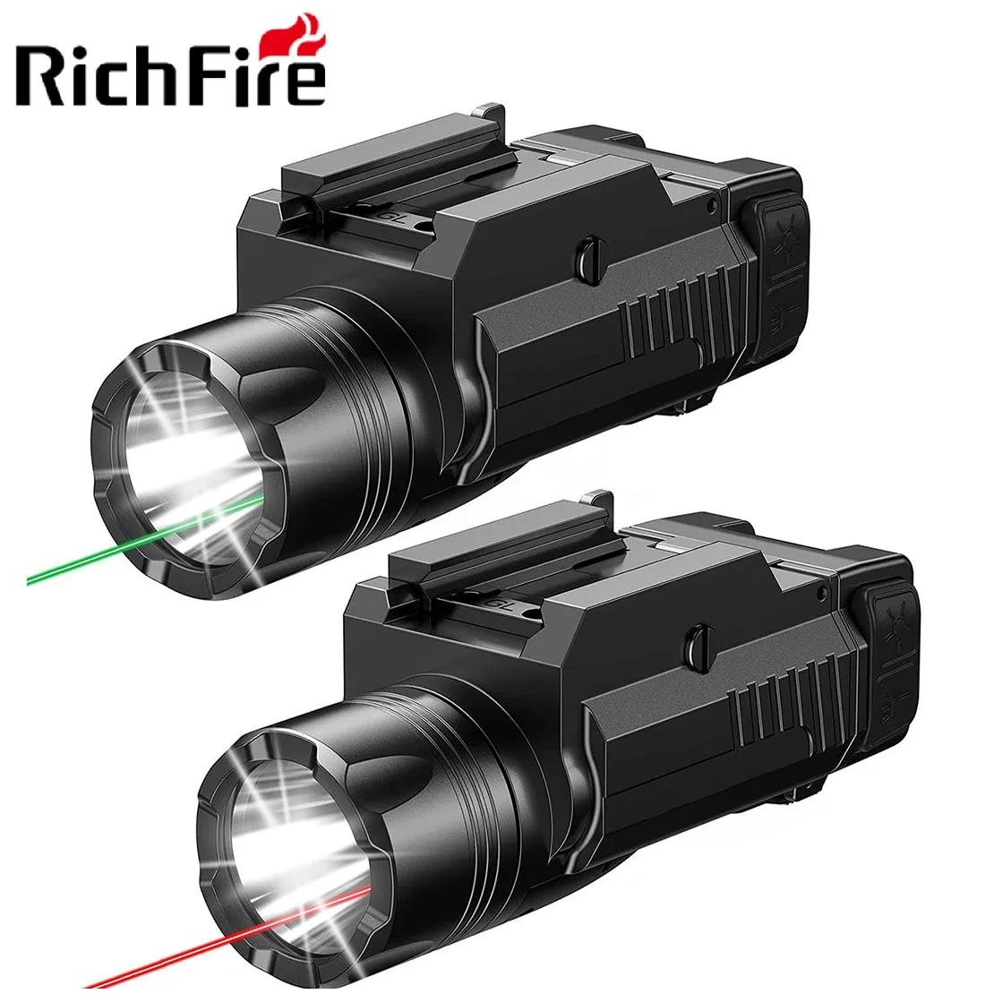 

Лазерный комбинированный фонарик Richfire для пистолета, 1000 люмен, искусственное тактическое оружие для Glock Taurus, рельсовое крепление 20 мм