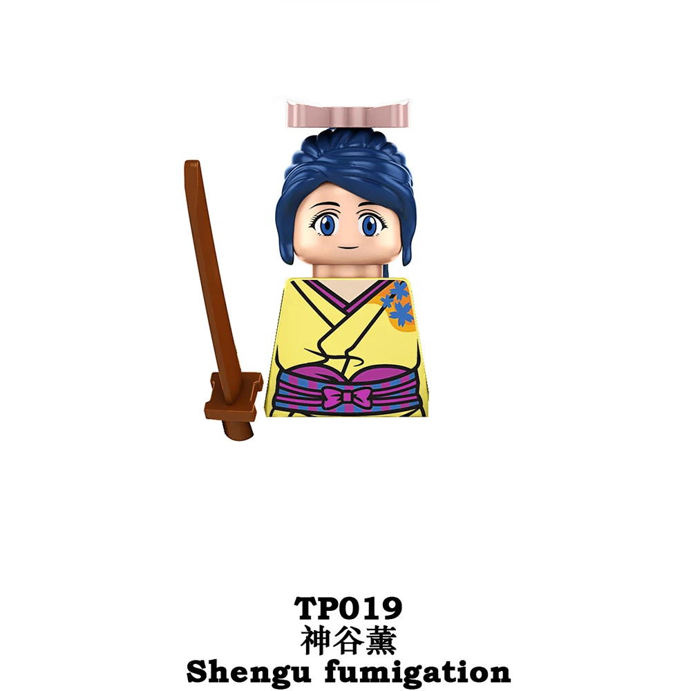 Anime Series Rurouni Kenshin Action Figure Kamiya Kaoru Shinomori Aoshi Myoujin Yahiko Assembling Building Block Dolls Toy Gift