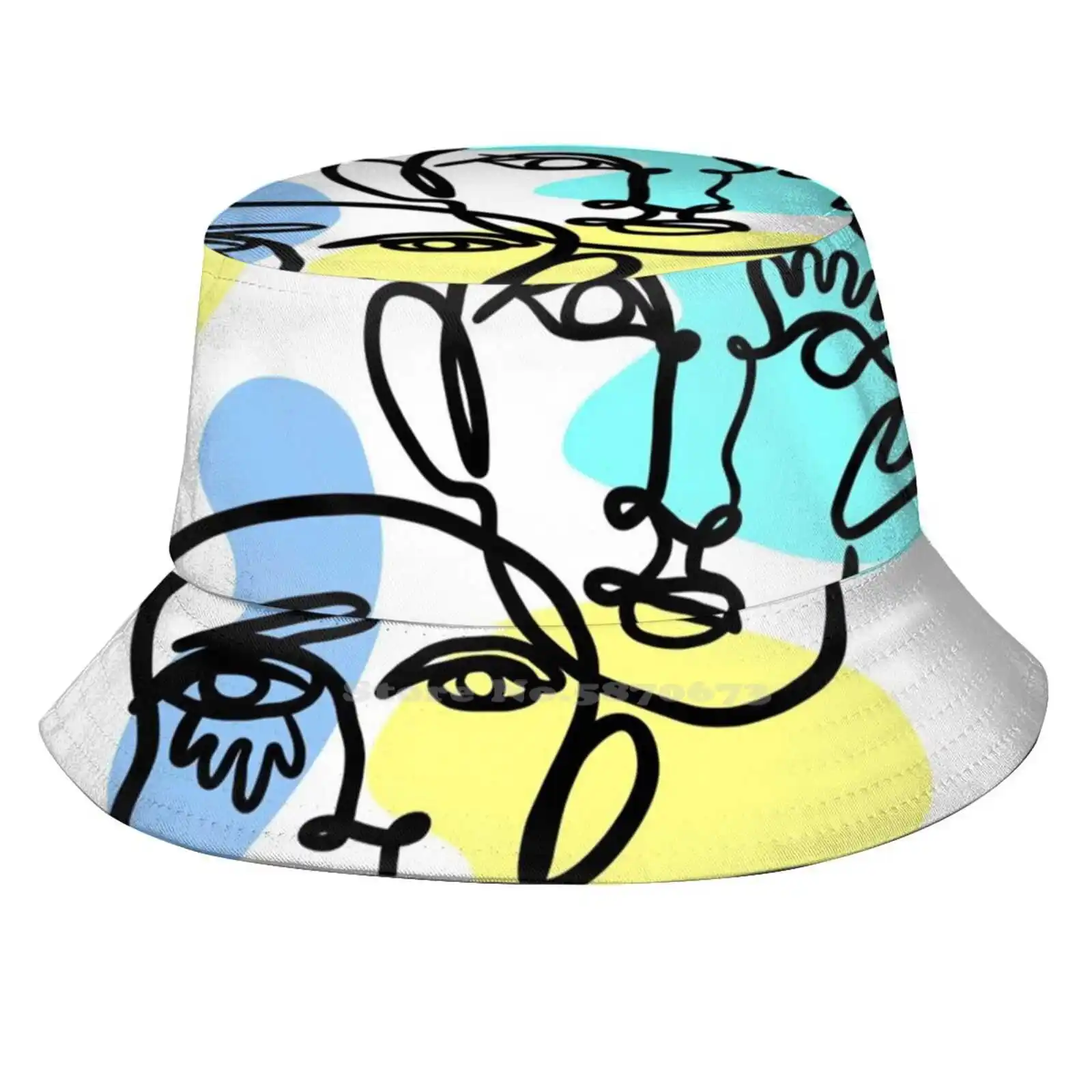 Line Art-sombreros De cubo minimalistas transpirables, minimalistas, minimalistas, Pintura, Dise?o, Dibujo, Obra De Tatuaje Bohemio