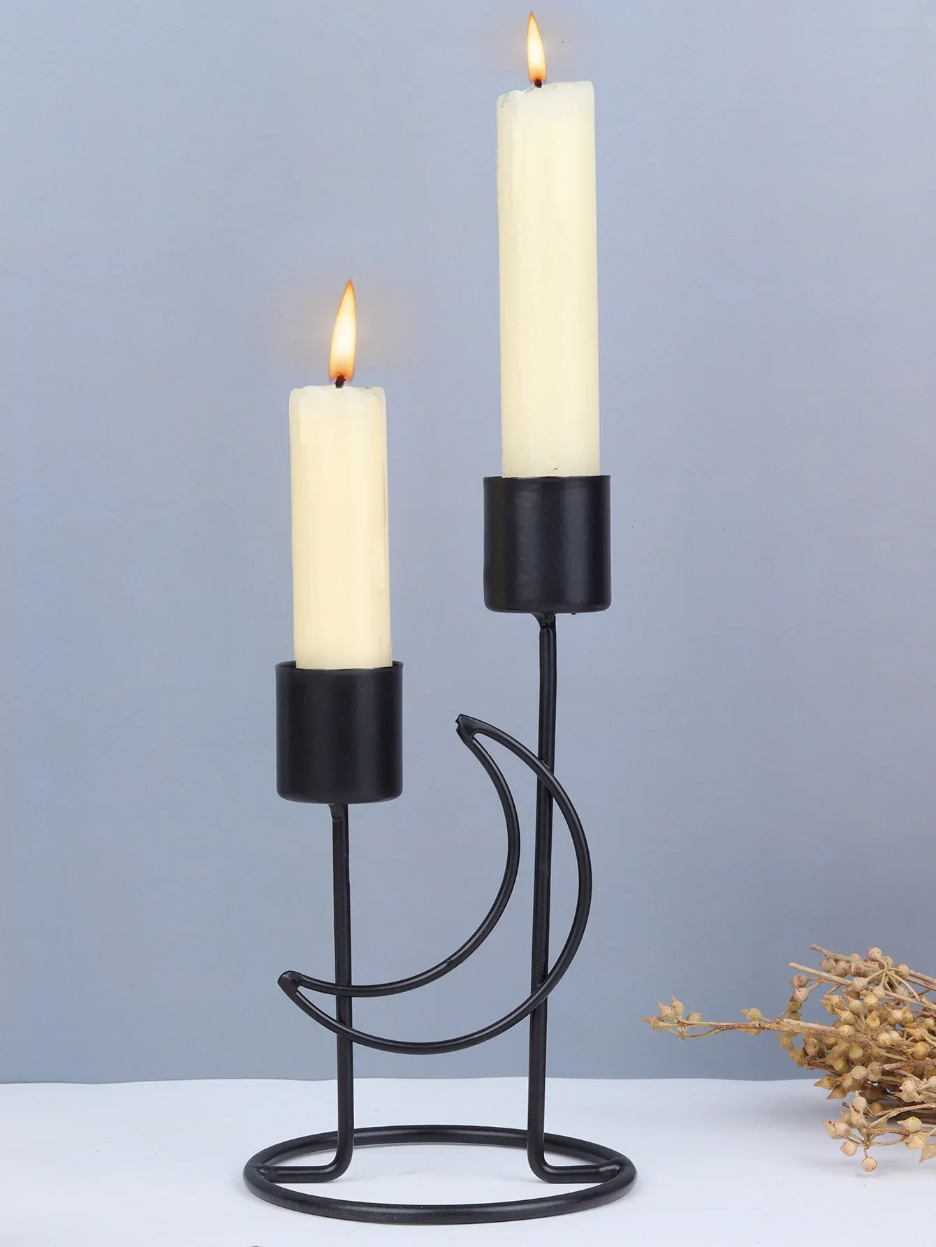 Iron Candle Holder Modern Single-head Candlestick Stand Wedding Dinning Table Decorating Dinner Party Candle Holder Decoration