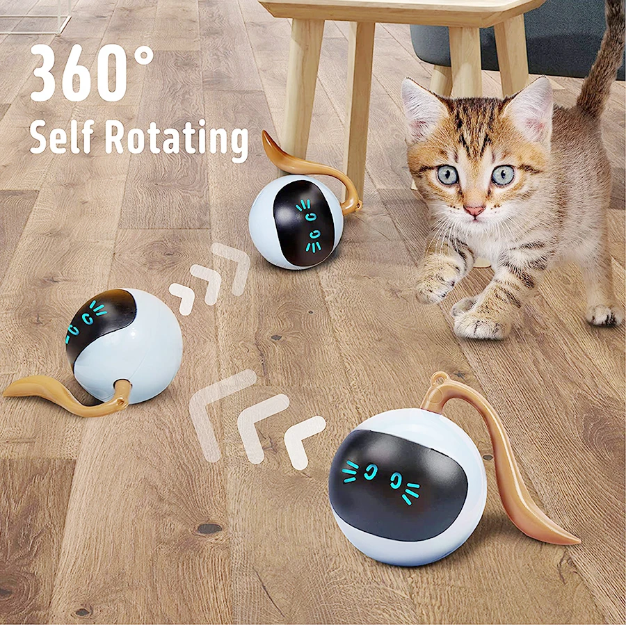 Smart Sensing Interactive Cat Toys Automatic Eletronic Induction Escape Crab Cat Teasering Play USB Rechargeable Toys for Kitten