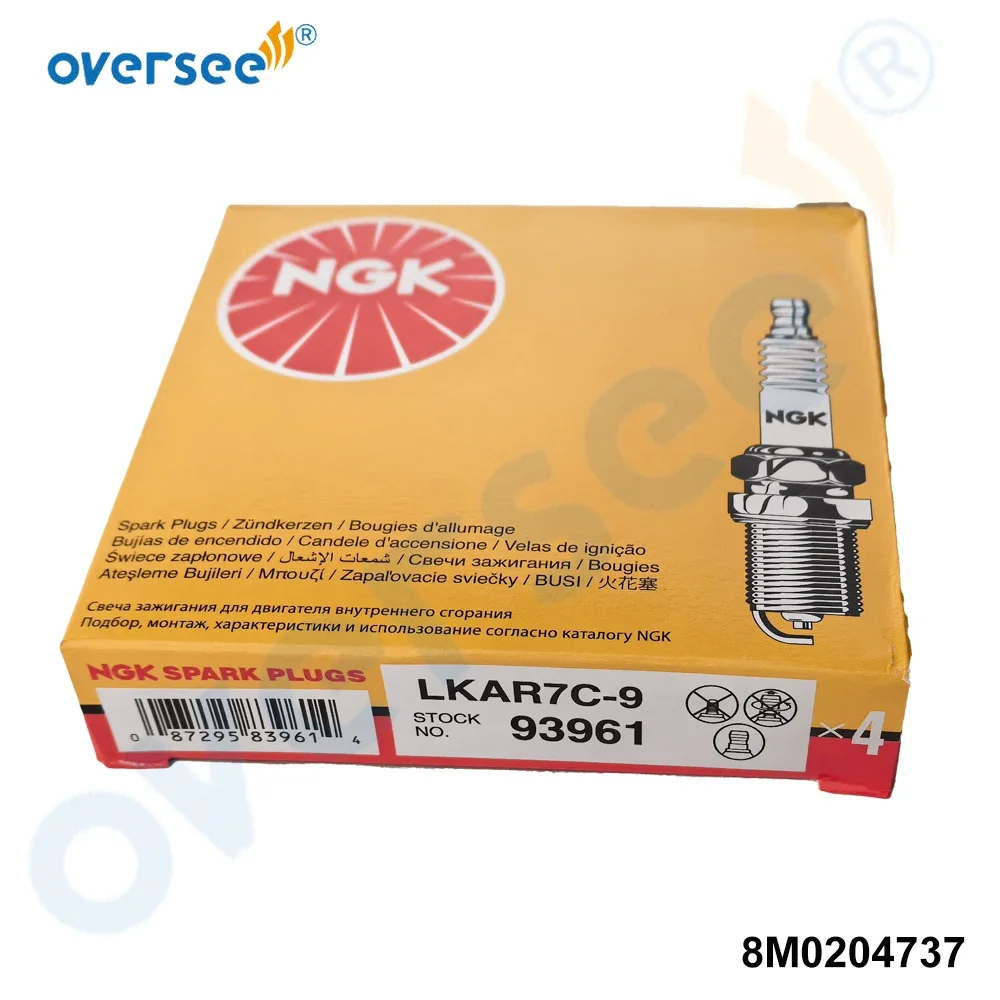 Spark Plug LKAR7C-9 for Mercury 400HP 400HP 5.7L V10 Outboard Engine Parts 8M0204737 New (Original)