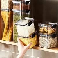 460-1800ml Sealed Jars Kitchen Grain Storage Organizer Large Tank Plastic Moisture-proof Storage Box Household Seasoning Jars 3