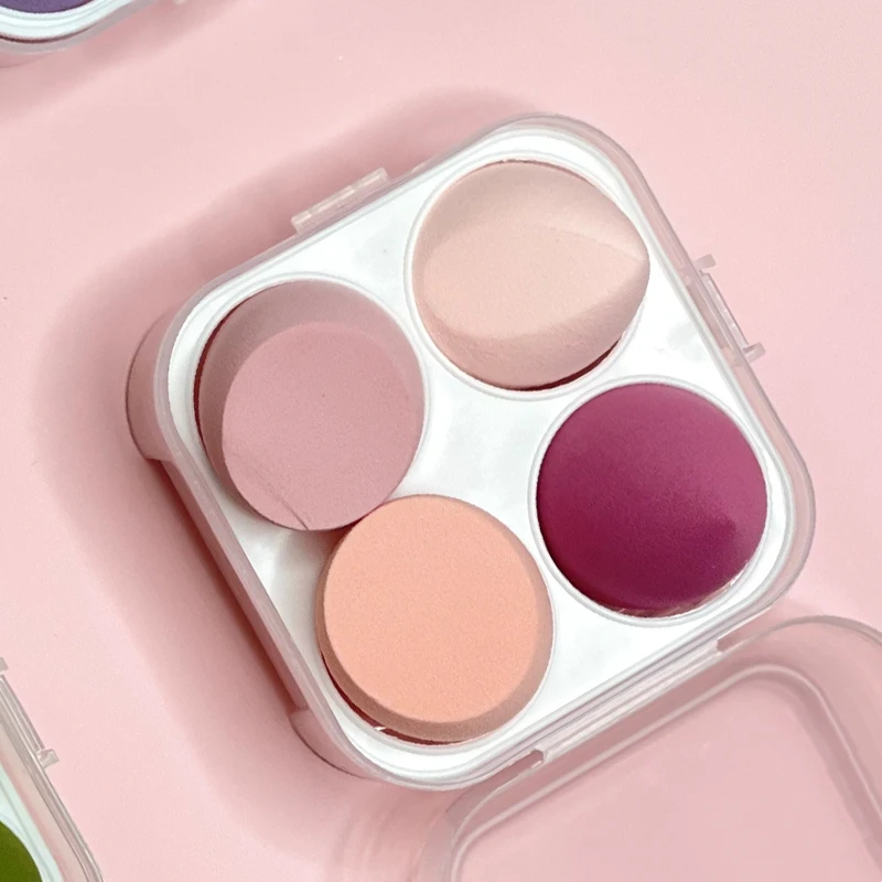 4pcs Makeup Sponge Powder Puff Dry and Wet Combined Beauty Cosmetic Ball Foundation Powder Puff Bevel Cut Make Up Sponge Tools 2