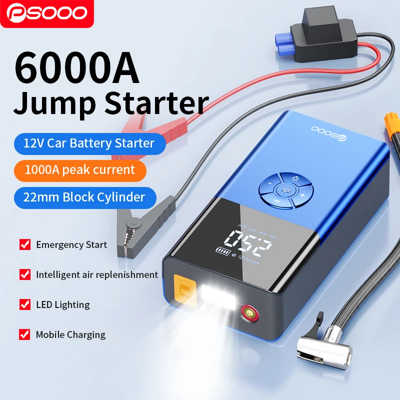 

New 3000A Jump Starter 12V Car Battery Booster Charger Starting Device 100000mAh Power Bank Petrol Diesel 6.0L/4.0L Car Starter