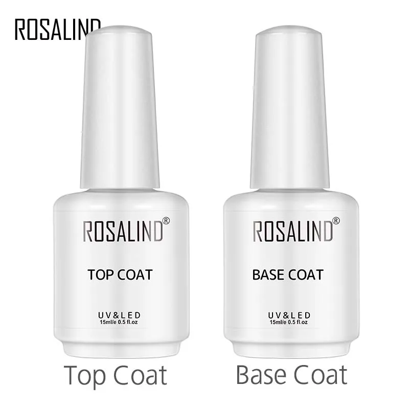 ROSALIND 15ml Nagellack Basis Top Mantel Magie Remover UV Gel Polnischen Maniküre Gesunde Primer Semi Permanent Nagel Kunst dörr