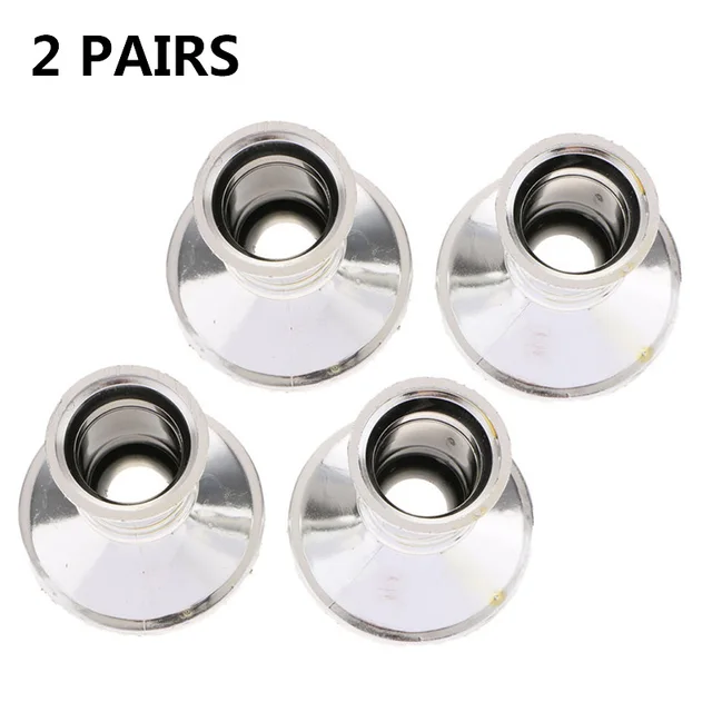 4Pcs Taper Candle Holders Traditional Shape Fits Standard Candlestick Silver Decoration Tea Light 3