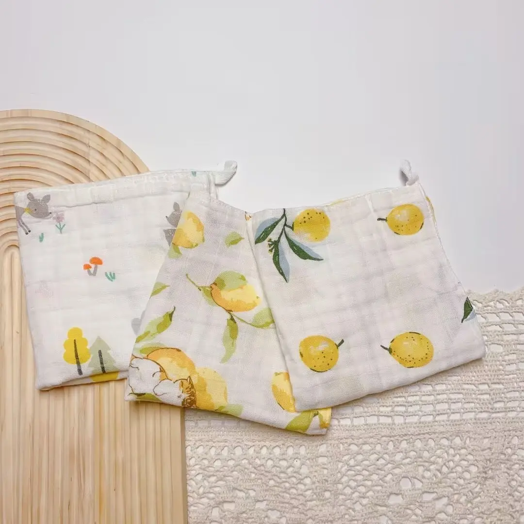 Bamboo Cotton Baby Towel Muslin Squares 4 Layer Gauze Baby Wash Face Shower Towel Newborn Items baby towel