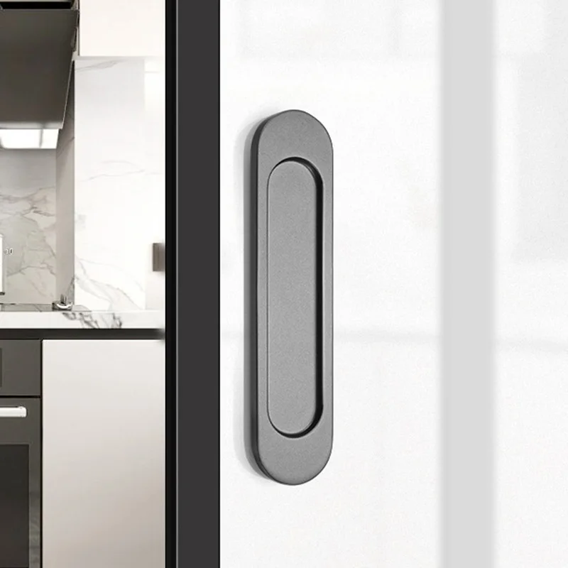 Self Adhesive Handle for Sliding Glass Door Window Knob Pulls Kitchen Bathroom Barn Door Concealed Handles Embedded Buckle furniture handles kitchen door handles