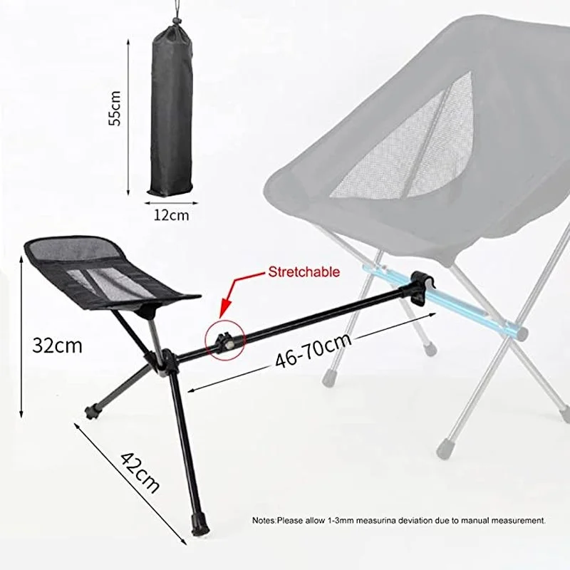 Description Picture 6 of itemOutdoor Portable Folding Retractable Footrest Camping Chair Kit for Folding Reclining Swing Chair Moon Chair Beach Chair