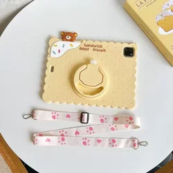 Biscuit Bear Kids Case with 360° Rotating Stand - iPad mini 4 (2015) (White with  Strap)