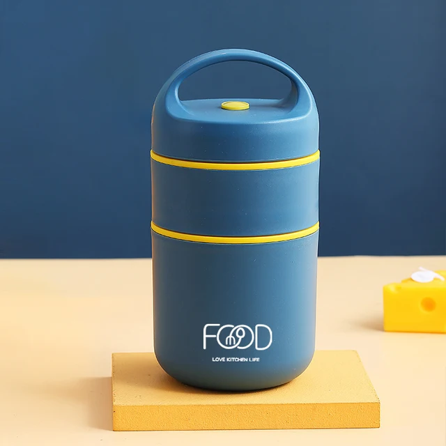 Rozsdamentes Acél Vákuum Szigetelt Ebédtáska Étel Melegebb Csésze Termikus Leves Pohara Bento Tartályok Ebédzsák - Image 5