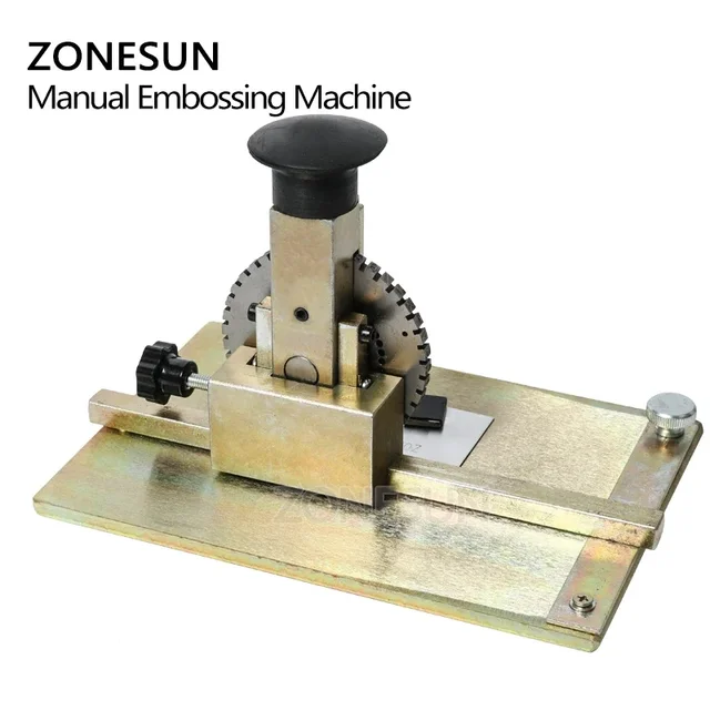 ZONESUN Manual Metal Stamping Machine | Deboss & Emboss Dog Tag Embosser 6mm Letter Print 5