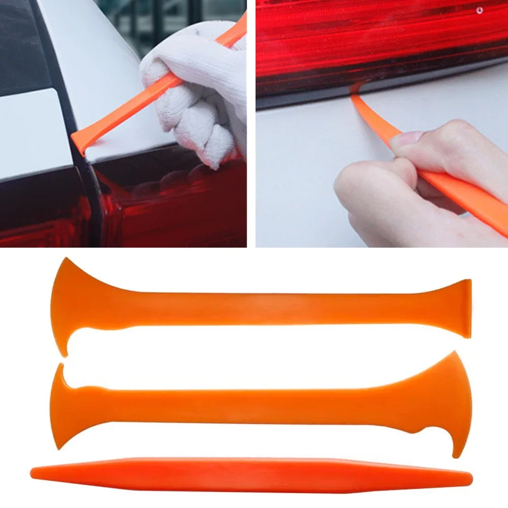 3Pcs Vinyl Car Wrap Tool Micro Stick Squeegee Window Tinting Kit Corner Scraper Curves Slot Tucking Tools Gap Film Cutter Car Wrapping Tools