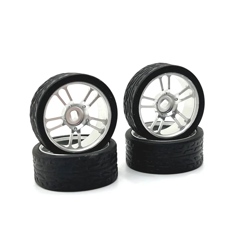 Metal Upgrade, Two Wide And Two Narrow, 26.5mm Outer Diameter, Racing Wheel, For WLtoys Mosquito Car KYOSHO 1/28 RC Car Parts 4
