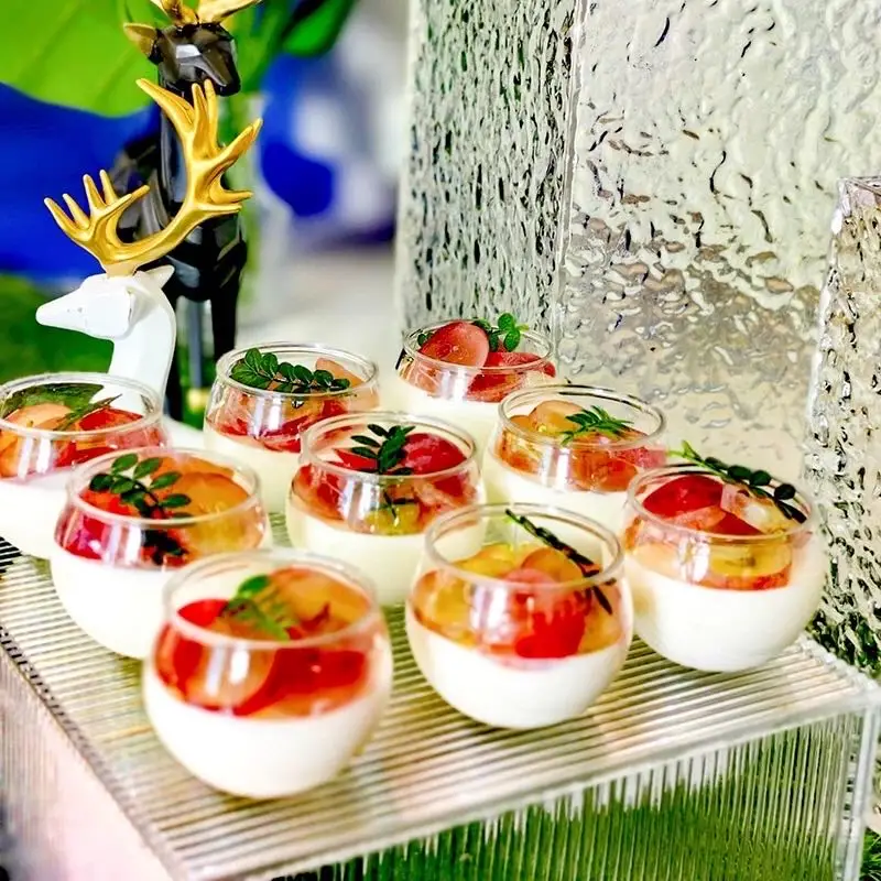 Plastic Cups Dessert Cups Plastic Dessert Cups 20Set Transparent Dessert Cups Bring Spoon Mousse Dessert Cups Party Birthday Wedding Candy Snacks Jelly Christmas New Year