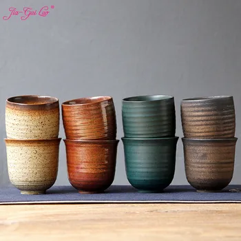 JIA GUI LUO-세라믹 찻잔, 레트로 물 컵, 일본식, 크리에이티브 바 용품, 주방 및 다이닝 바, I083