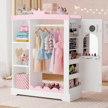 Kids Armoire with Jewelry Cabinet 1