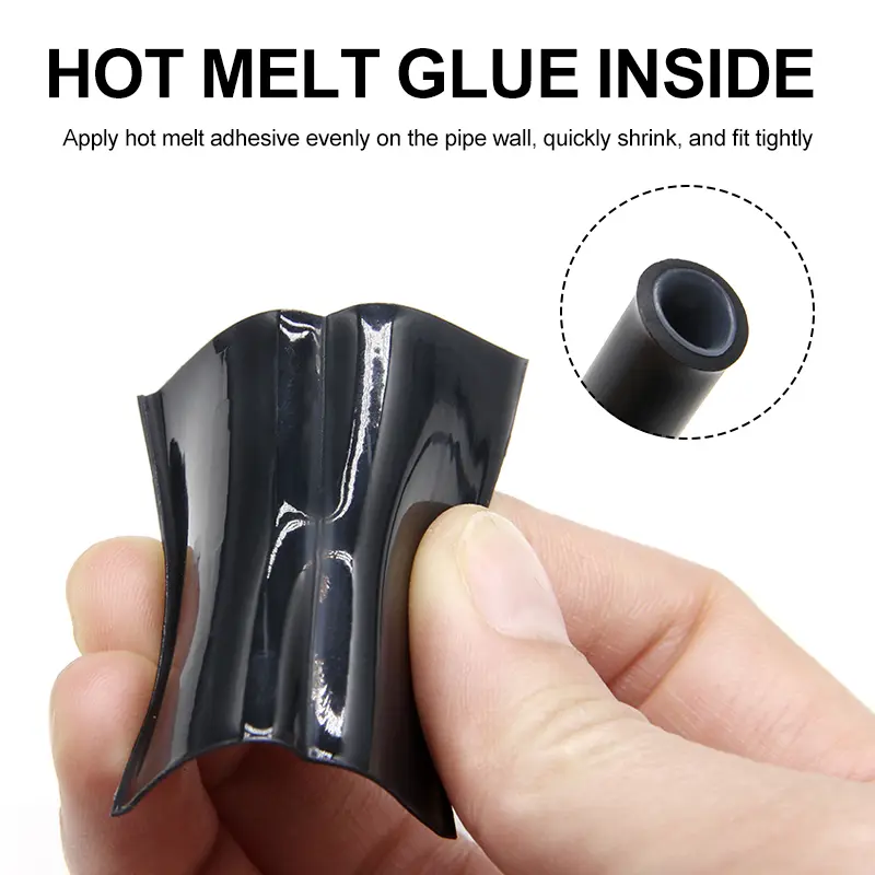 Red Black 3:1 Dual Wall With Glue Heat Shrink Tube 1.6 ~ 50mm Polyolefin Shrinkable Tubing Adhesive Lined Insulated Cable Sleeve - Image 2