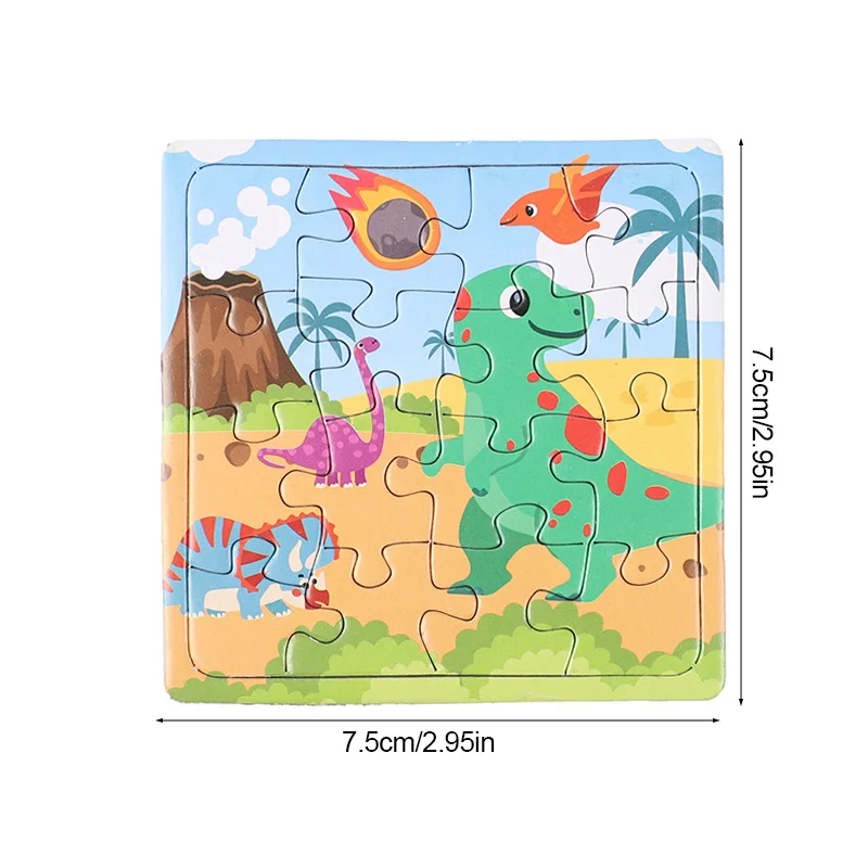 10/20Pcs Mini Cartoon Animal Puzzles Paper Jigsaw Kids Birthday Party Favors Gift School Rewards Pinata Filler Educational Toys